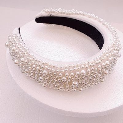 Pearl Embellished Padded Bridal Headband from SaintBethOfficial