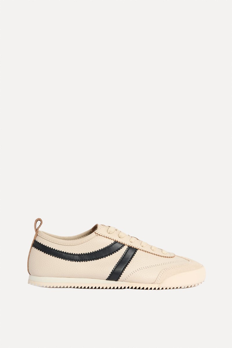 Leather Stripe Trainers from Marks & Spencer