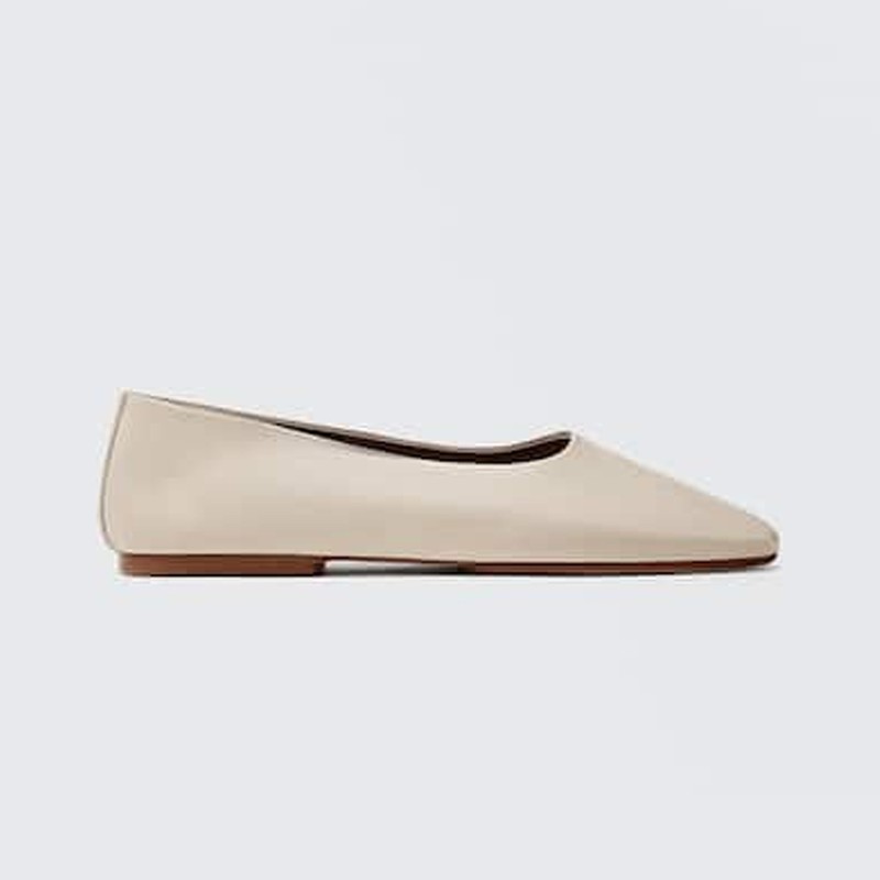 Soft Leather Ballet Flats from Massimo Dutti