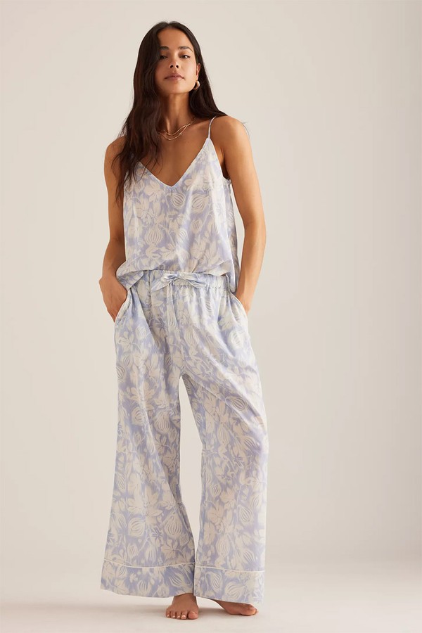Cami Top & Wide-Leg Trousers Pyjama Set from DESMOND & DEMPSEY