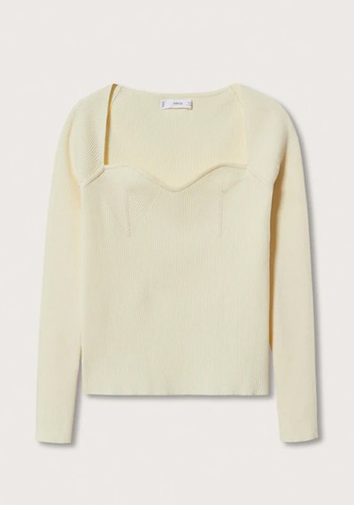 Bra-Effect Knitted Sweater from Mango