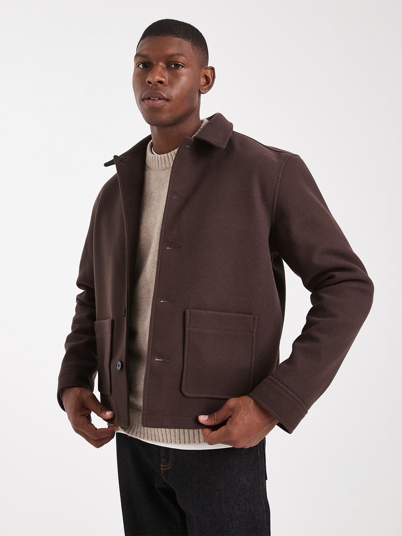 Wool Look Harrington Jacket from ASOS DESIGN