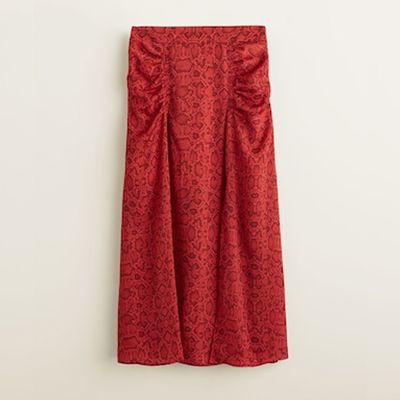 Snake Print Skirt from Mango