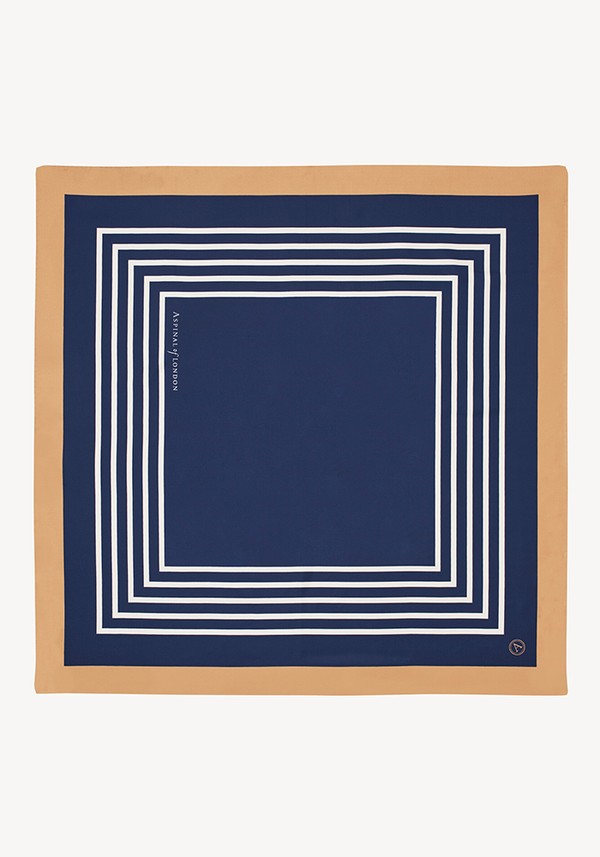 Geometric Silk Neck Scarf