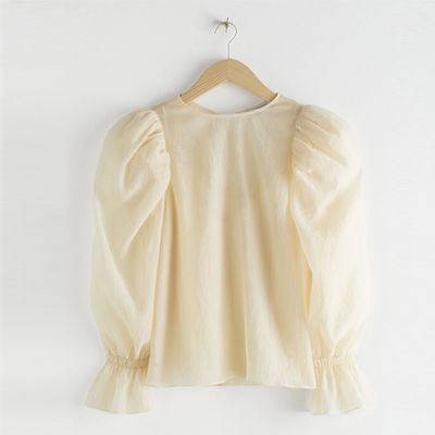 Sheer Puff Sleeve Blouse from & Other Stories