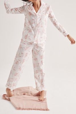 Deia Print Long Luxury Cotton Women's Pyjama Set