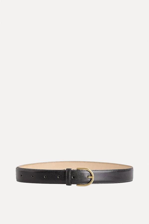 D-Buckle Leather Belt