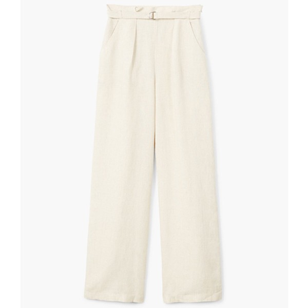 Belt Linen Trousers