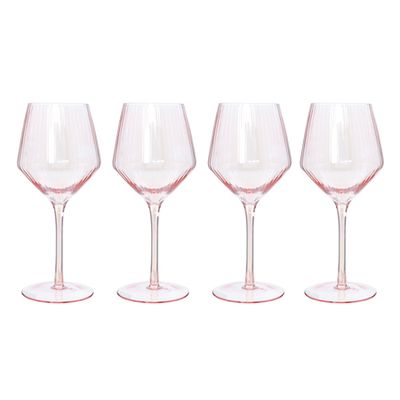 Four Pack Blush Optic Wine Glasses