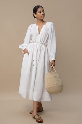 Victorine White Linen Dress from Mondo Corsini