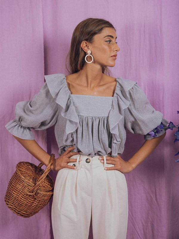 Delphine Blouse In Stripes