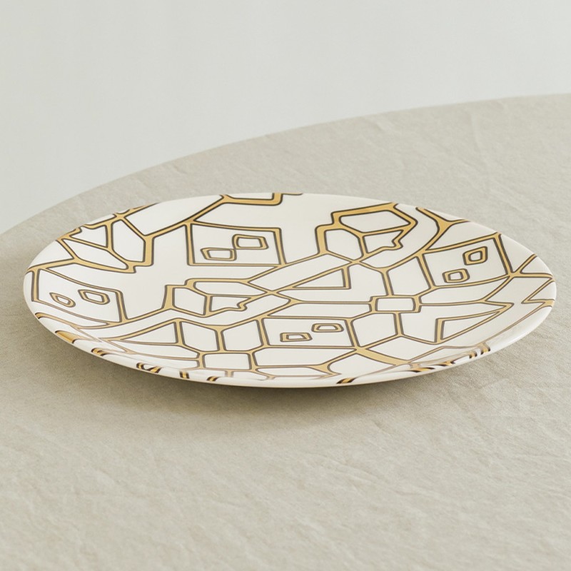 Here Comes The Sun Gold Plated Bone China Charger Plate from Nimerology