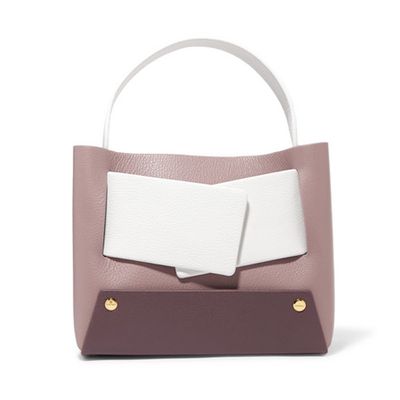 Dinky Small Color-Block Textured-Leather Tote from Yuzefi