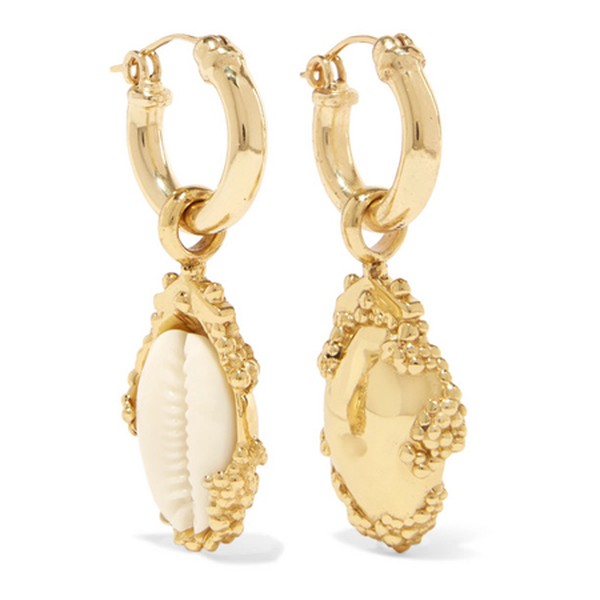 Rosalind Gold Plated Resin & Shell Earring from Ellery