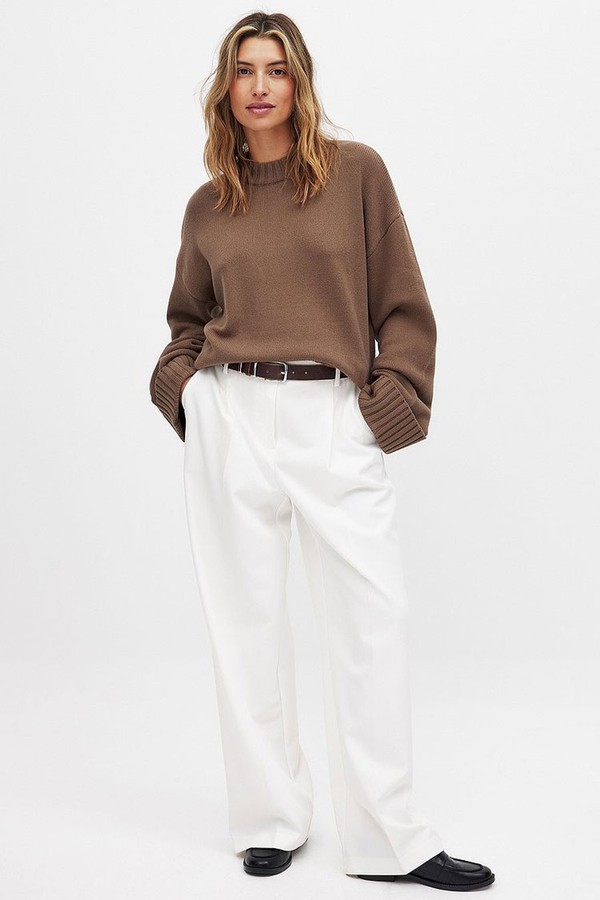 Folded Sleeve Knitted Sweater from NA-KD