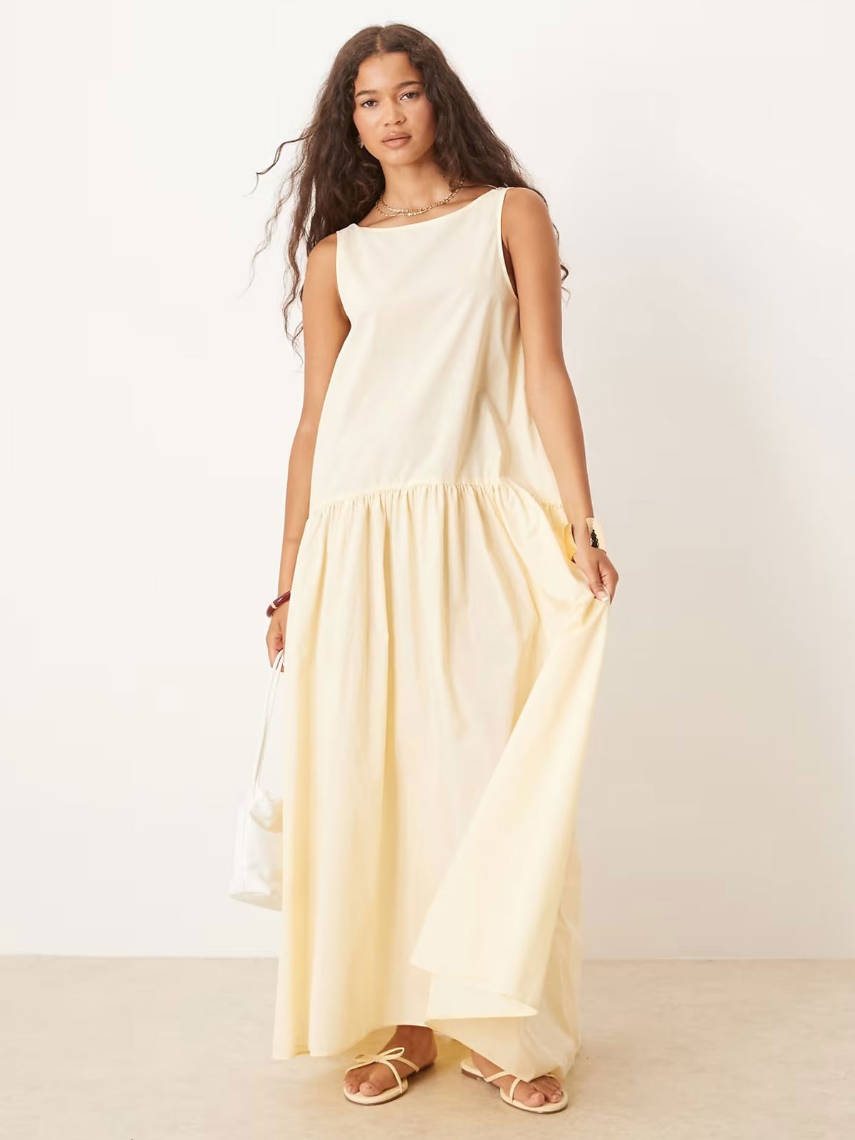 Drop Waist Cotton Maxi Dress from ASOS DESIGN