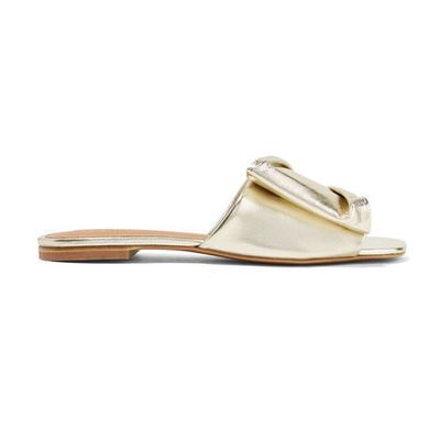 Metallic Leather Slides from Clergerie