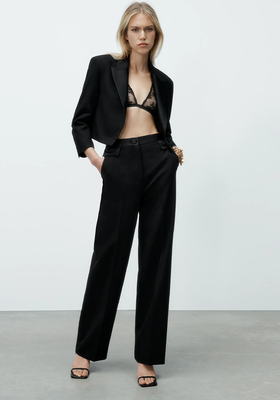 Contrast Satin Trousers