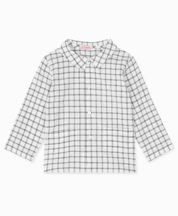 White Priscila Boy Shirt from La Coqueta