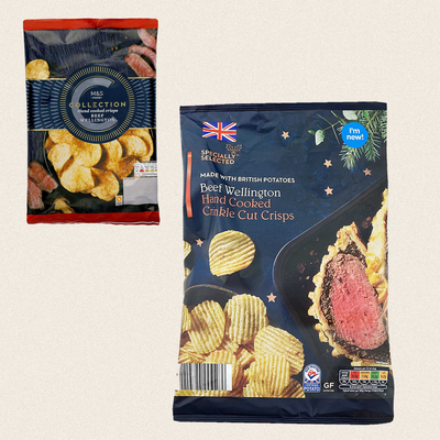 Beef Wellington Hand Cooked Crinkle Cut Crisps from Specially Selected