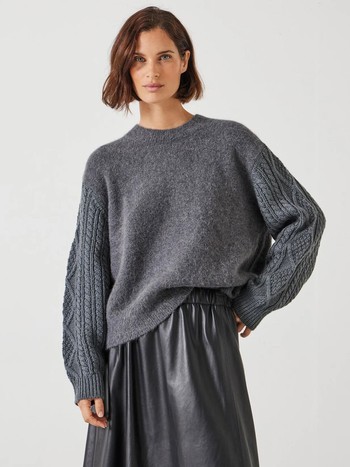 Sofia Cable Sleeve Relaxed Jumper