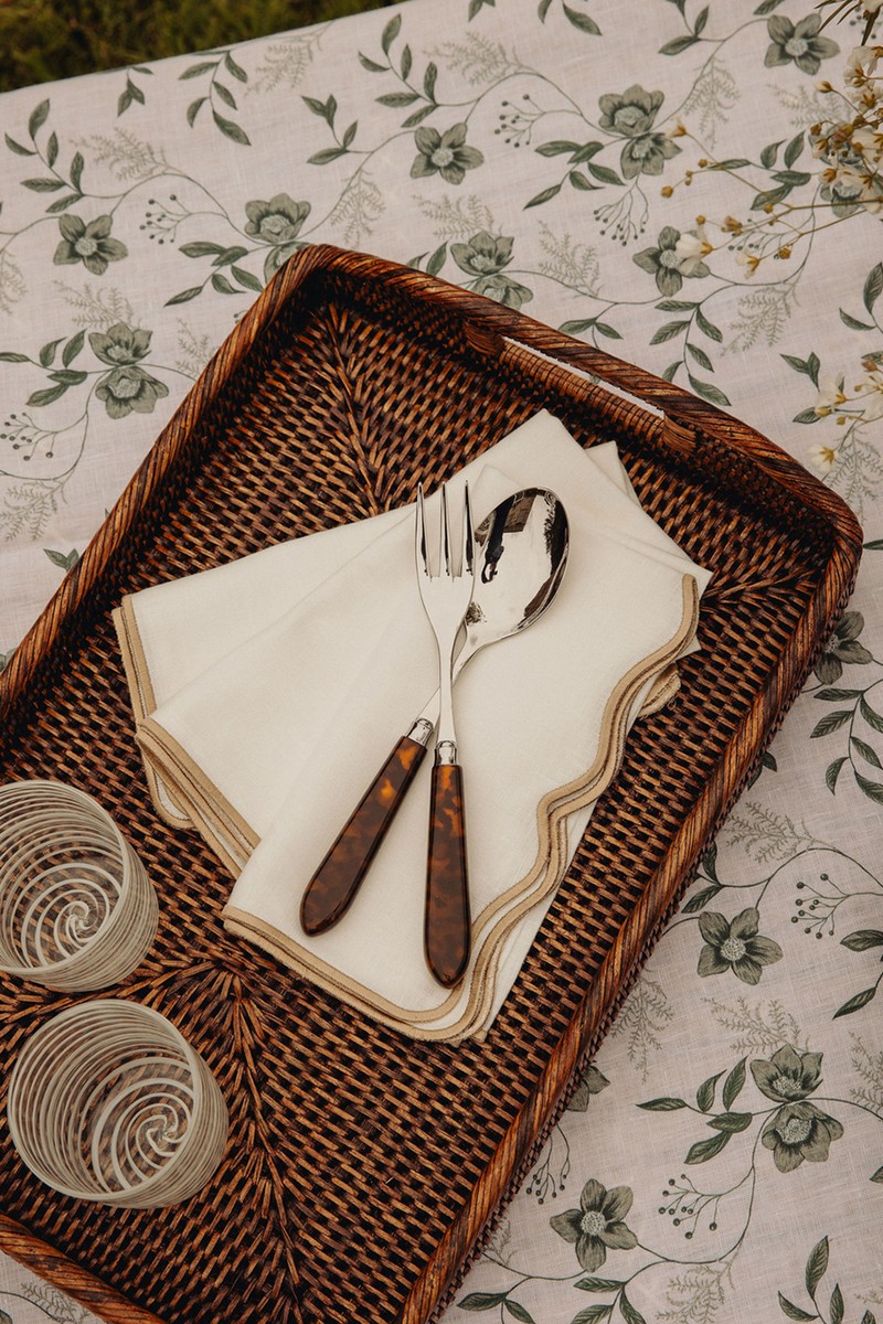 Rattan Serving Trays from Rebecca Udall