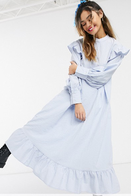 Long Sleeve Midaxi Dress With Frills from Little Sunny Bite