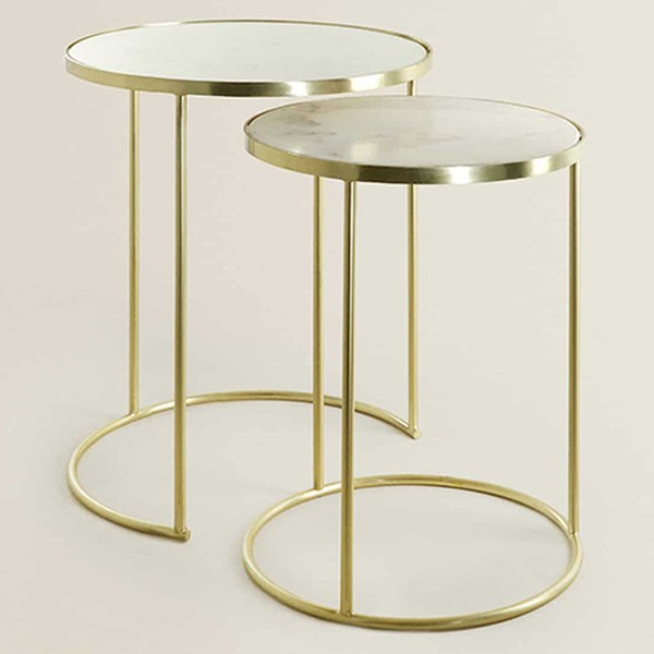 Gold Marble Nest of Tables