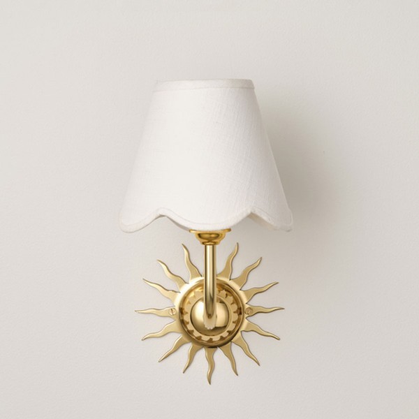 Sunburst Polished Brass Wall Light from MG & Co.