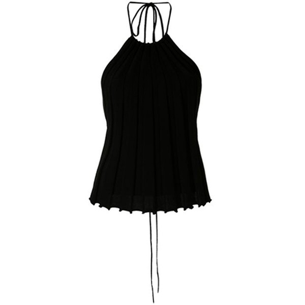 Pleated Backless Top