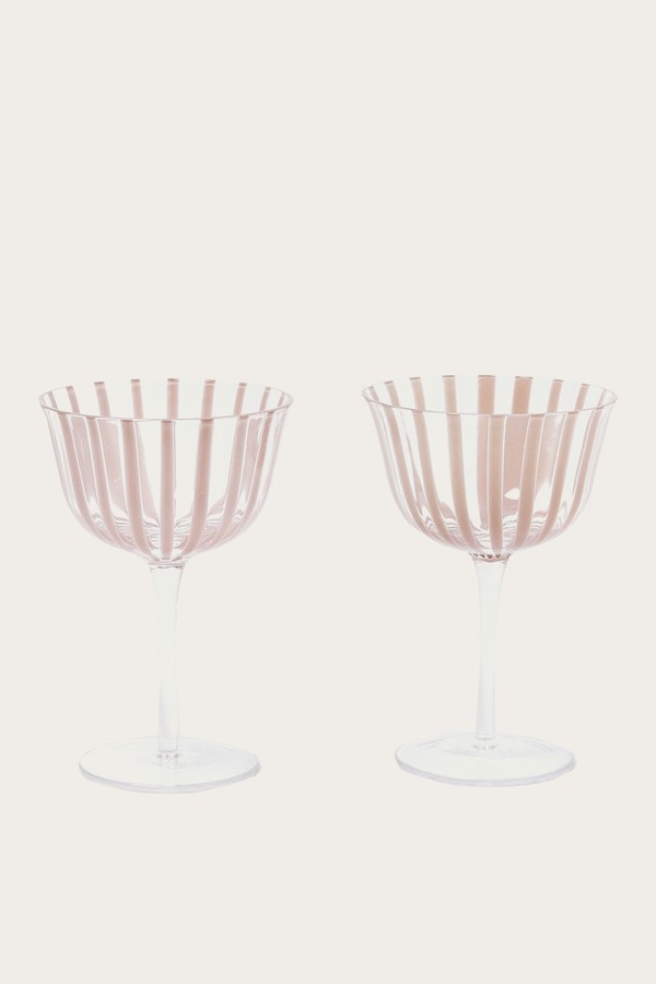 Vita Glass Champagne Saucers from Oliver Bonas