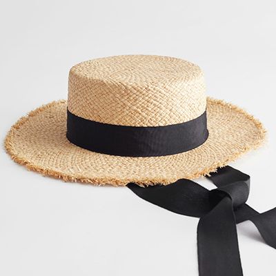 Straw Ribbon Boater Hat from & Other Stories