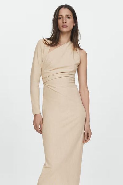 Asymmetric Draped Gown from Mango