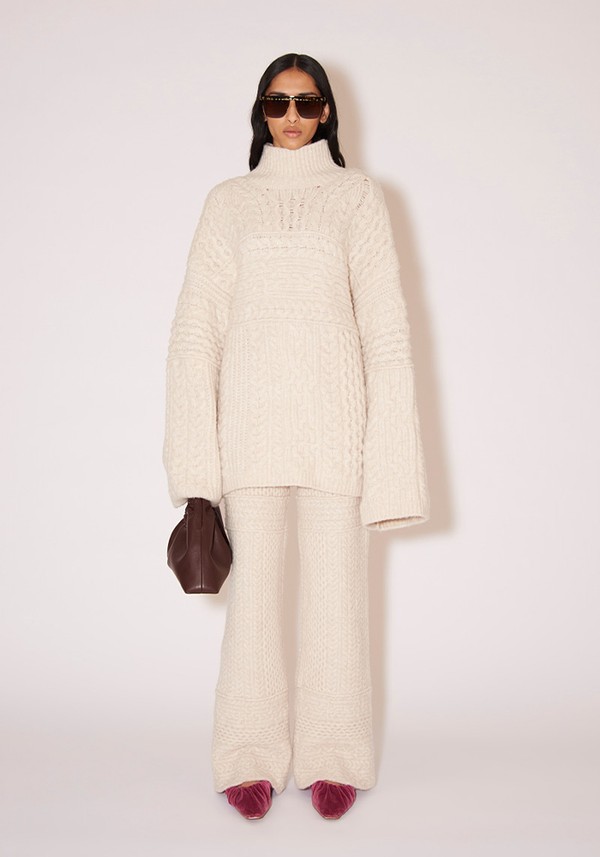  Raw Cable-Knit Wool-Blend Sweater, £575 | Nanushka