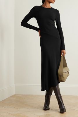 Tanya Asymmetric Ribbed Stretch-Jersey Dress from Citizens of Humanity