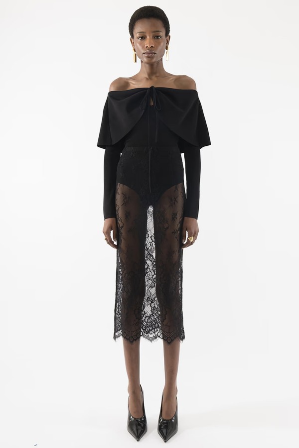 Lace Midi Skirt from Arakii