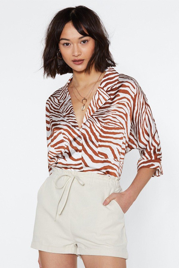Heading On Safari Zebra Blouse