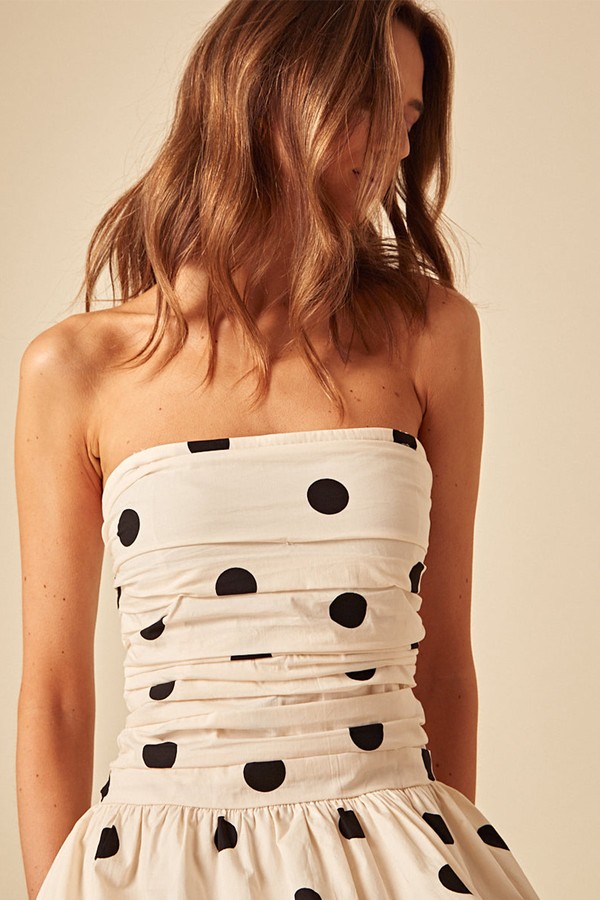 Polka Dot Bandeau Felicity Midi Dress from Nobody’s Child