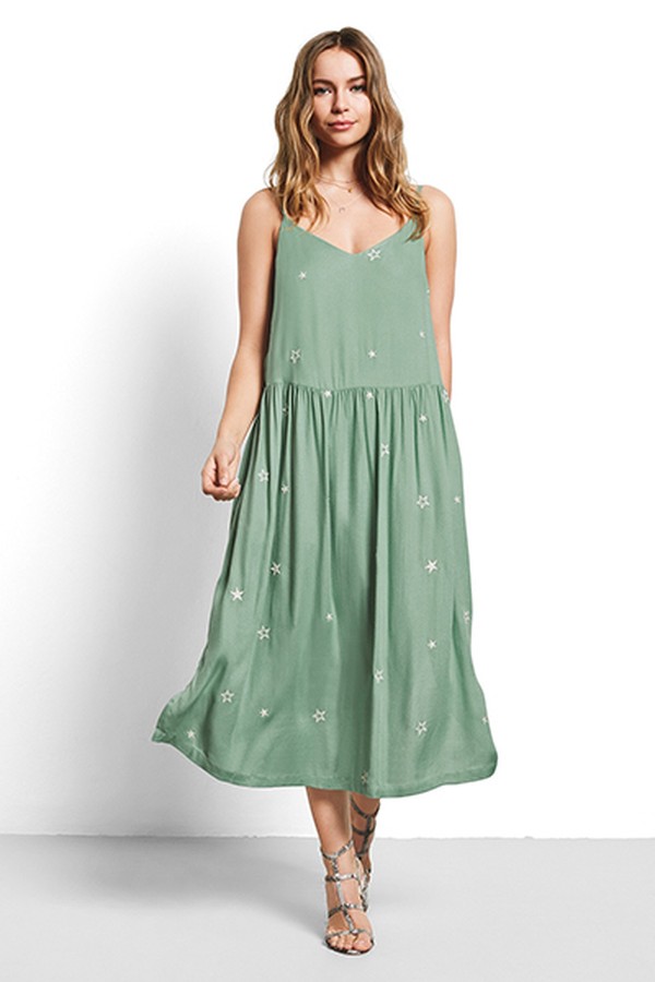 Tori Star Embroidered Dress