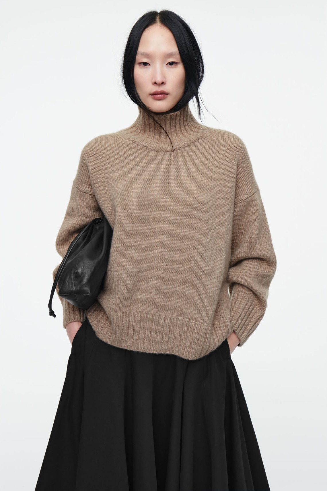 Chunky Pure Cashmere Turtleneck Jumper from COS