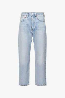 90s Crop Straight-Leg High-Rise Organic-Cotton Denim Jeans from Agolde
