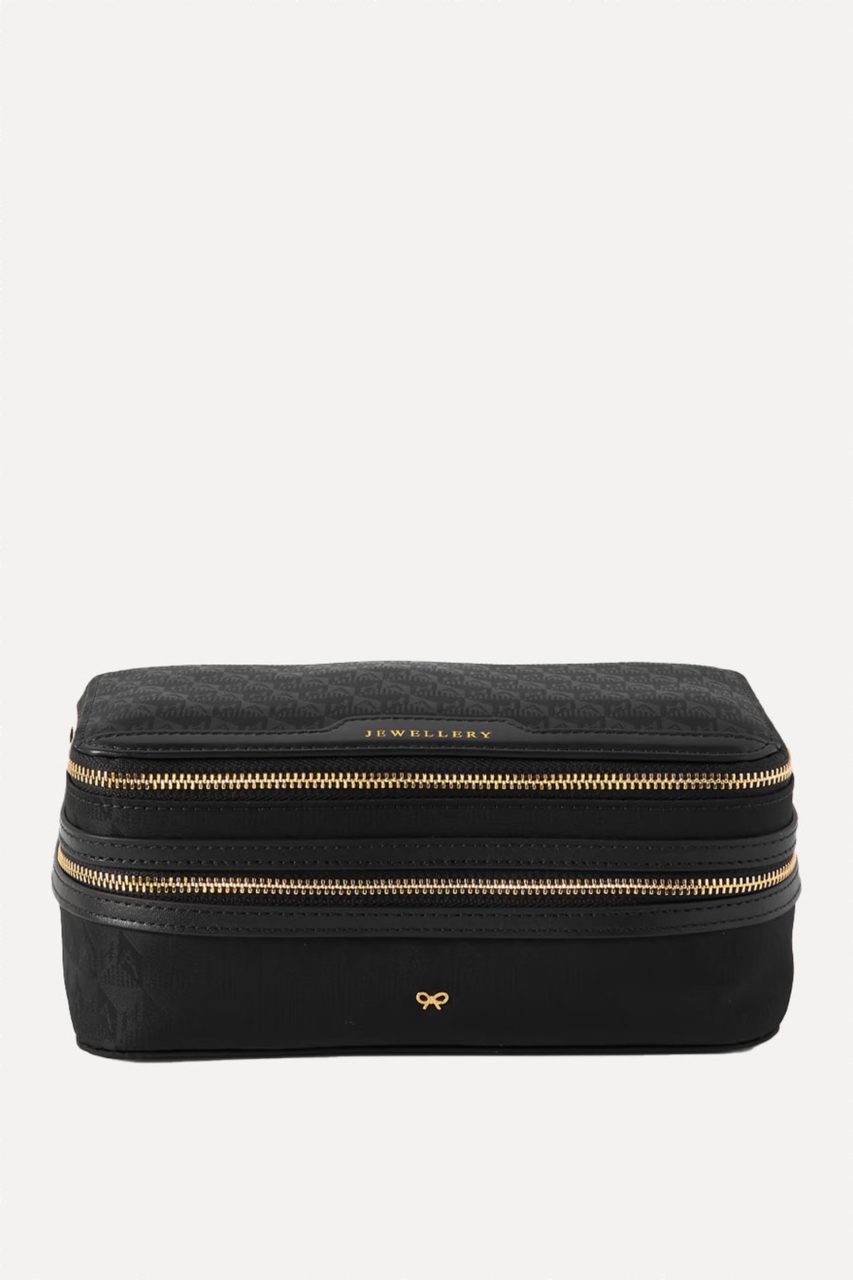 Leather-Trimmed Jacquard Jewelry Case from ANYA HINDMARCH