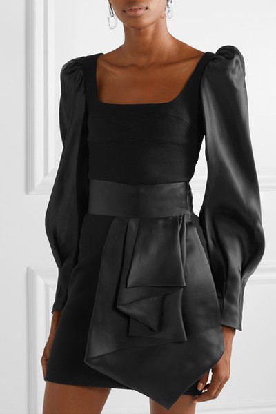 Dilek Wool-Crepe & Silk-Satin Mini Dress from SIlvia Tcherassi