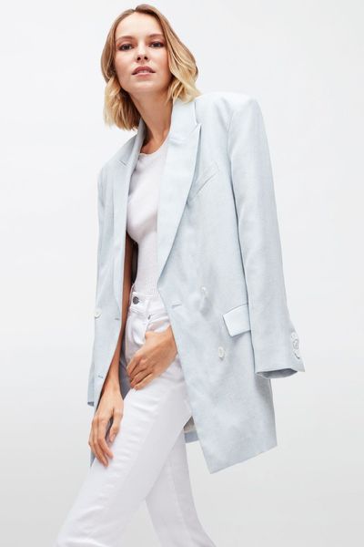 Light Blue Linen Blazer from 7 For All Mankind