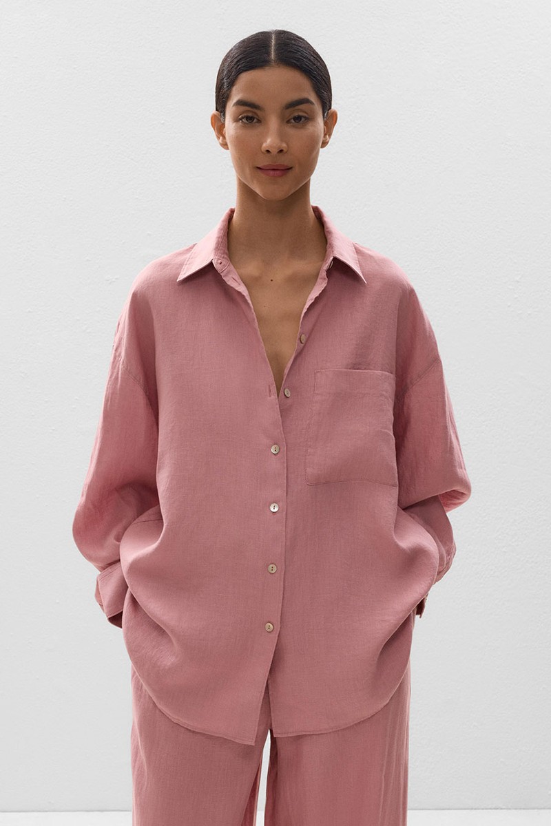 100% Linen Relaxed Shirt from Oysho