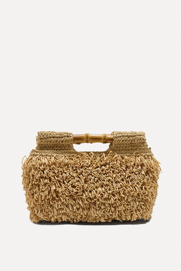 Straw-Effect Handbag With Bamboo from Parfois