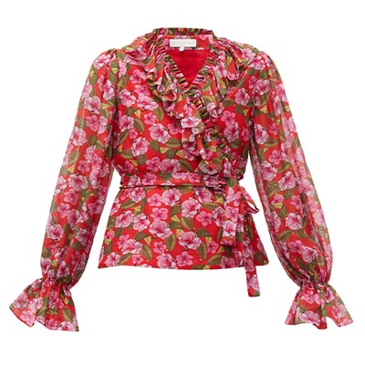 Alix Ruffled Floral-Print Muslin Blouse from Borgo De Nor