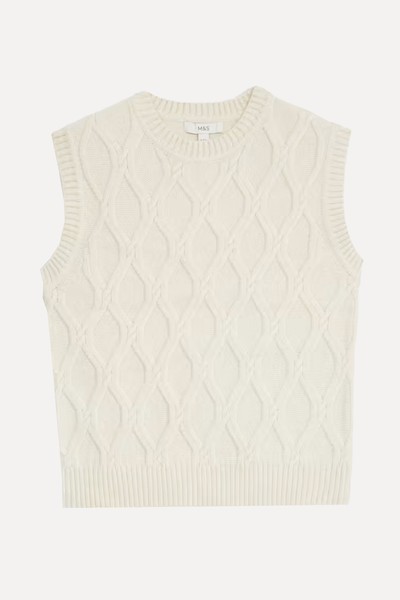 Cloud-Yarn Textured Knitted Vest from Marks & Spencer