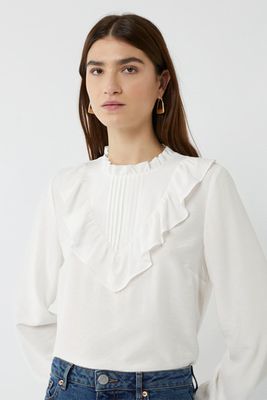 Ruffle Neck Top from Warehouse