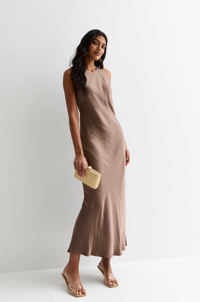 Satin Racer Back Slip Maxi Dress, £33.99